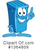 Blue Trash Can Clipart #1364809 by Mascot Junction