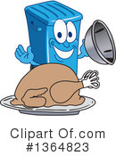 Blue Trash Can Clipart #1364823 by Mascot Junction
