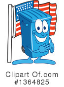 Blue Trash Can Clipart #1364825 by Mascot Junction
