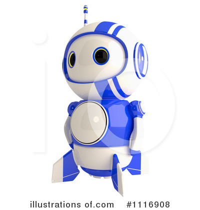 Royalty-Free (RF) Blueberry Robot Clipart Illustration by Leo Blanchette - Stock Sample #1116908