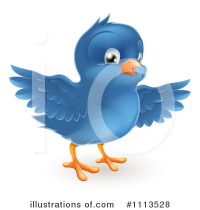Blue Bird Clipart #1113528 by AtStockIllustration