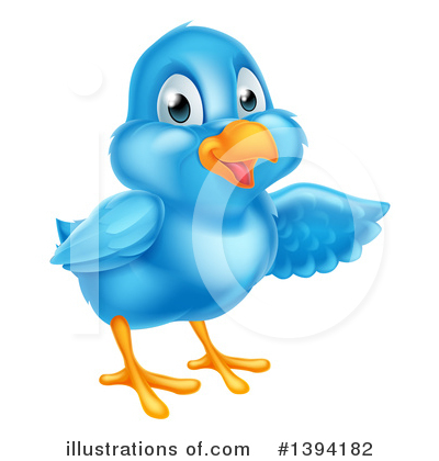 Blue Bird Clipart #1394182 by AtStockIllustration