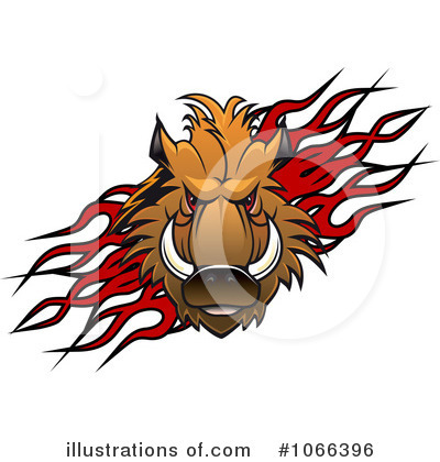 Royalty-Free (RF) Boar Clipart Illustration by Vector Tradition SM - Stock Sample #1066396