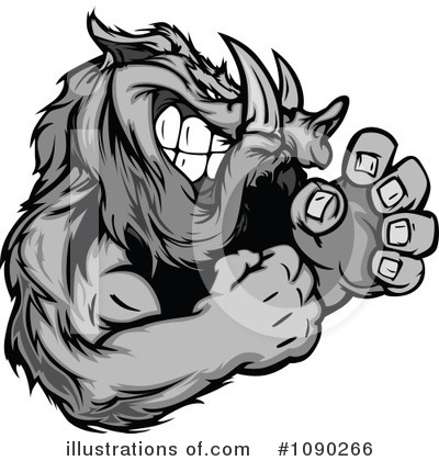 Royalty-Free (RF) Boar Clipart Illustration by Chromaco - Stock Sample #1090266