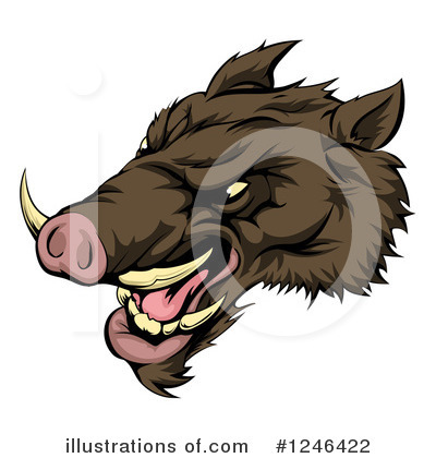 Royalty-Free (RF) Boar Clipart Illustration by AtStockIllustration - Stock Sample #1246422