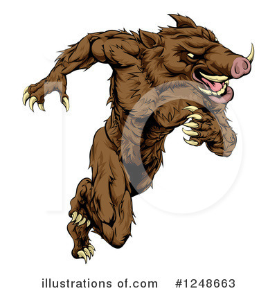 Royalty-Free (RF) Boar Clipart Illustration by AtStockIllustration - Stock Sample #1248663