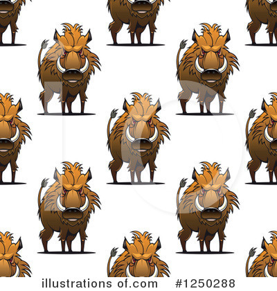 Royalty-Free (RF) Boar Clipart Illustration by Vector Tradition SM - Stock Sample #1250288