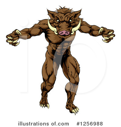 Royalty-Free (RF) Boar Clipart Illustration by AtStockIllustration - Stock Sample #1256988