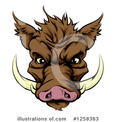Warthog Clipart #1258363 by AtStockIllustration