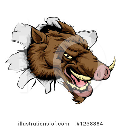Boar Clipart #1258364 by AtStockIllustration