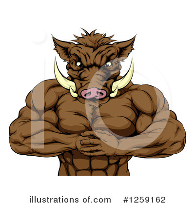 Royalty-Free (RF) Boar Clipart Illustration by AtStockIllustration - Stock Sample #1259162