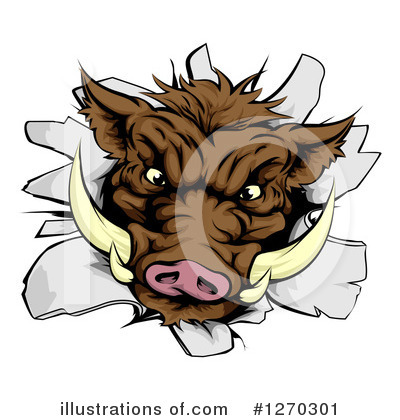 Boar Clipart #1270301 by AtStockIllustration