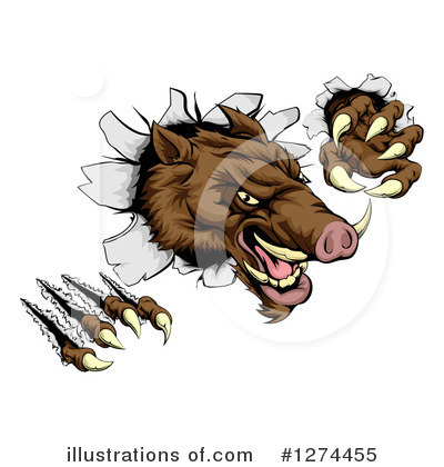Royalty-Free (RF) Boar Clipart Illustration by AtStockIllustration - Stock Sample #1274455