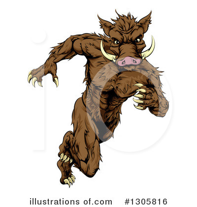 Royalty-Free (RF) Boar Clipart Illustration by AtStockIllustration - Stock Sample #1305816
