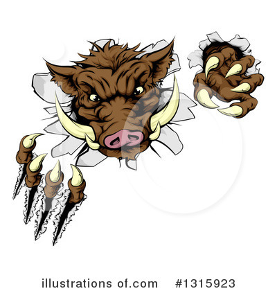 Royalty-Free (RF) Boar Clipart Illustration by AtStockIllustration - Stock Sample #1315923