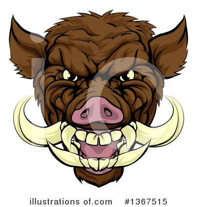 Boar Clipart #1367515 by AtStockIllustration
