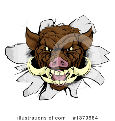 Warthog Clipart #1379684 by AtStockIllustration