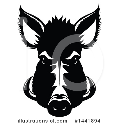 Royalty-Free (RF) Boar Clipart Illustration by Vector Tradition SM - Stock Sample #1441894