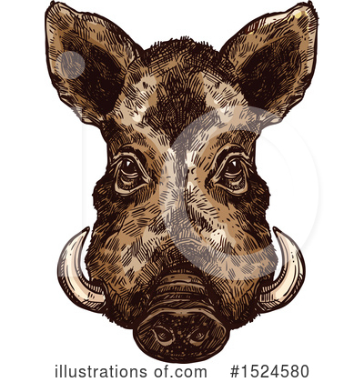 Royalty-Free (RF) Boar Clipart Illustration by Vector Tradition SM - Stock Sample #1524580