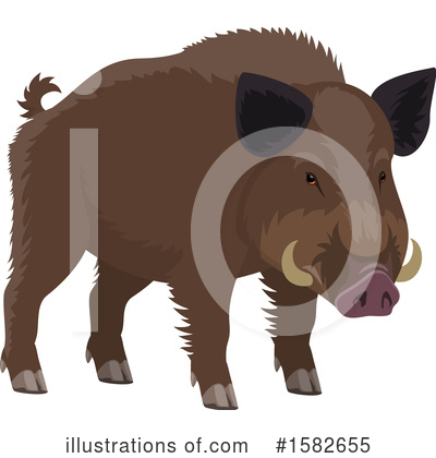 Royalty-Free (RF) Boar Clipart Illustration by Vector Tradition SM - Stock Sample #1582655