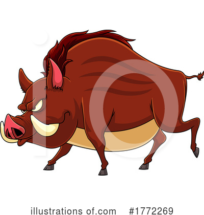Royalty-Free (RF) Boar Clipart Illustration by Hit Toon - Stock Sample #1772269