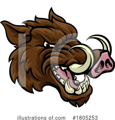 Warthog Clipart #1805253 by AtStockIllustration