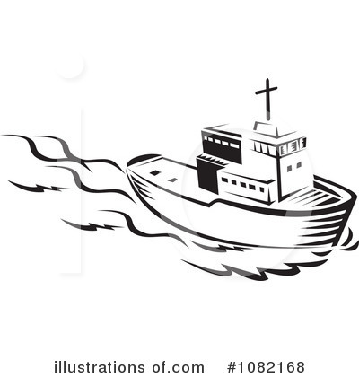 Royalty-Free (RF) Boat Clipart Illustration by patrimonio - Stock Sample #1082168