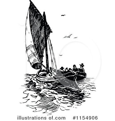 Royalty-Free (RF) Boat Clipart Illustration by Prawny Vintage - Stock Sample #1154906