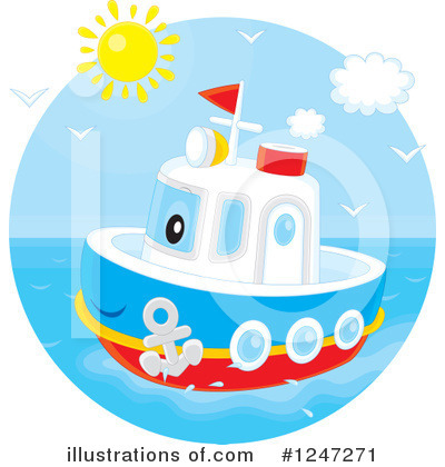 Royalty-Free (RF) Boat Clipart Illustration by Alex Bannykh - Stock Sample #1247271