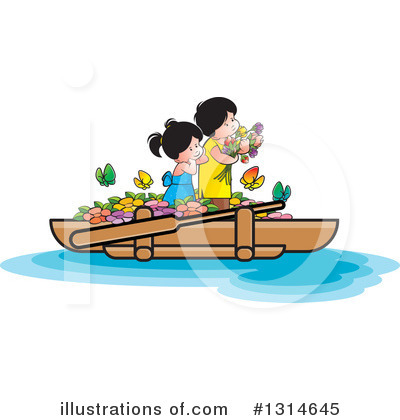 Royalty-Free (RF) Boat Clipart Illustration by Lal Perera - Stock Sample #1314645