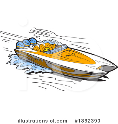 Royalty-Free (RF) Boat Clipart Illustration by Clip Art Mascots - Stock Sample #1362390