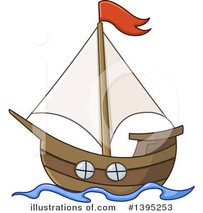 Royalty-Free (RF) Boat Clipart Illustration by yayayoyo - Stock Sample #1395253