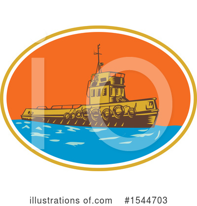 Tug Boat Clipart #1544703 by patrimonio