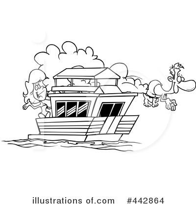 Royalty-Free (RF) Boat Clipart Illustration by toonaday - Stock Sample #442864