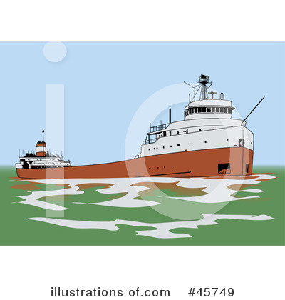 Royalty-Free (RF) Boat Clipart Illustration by r formidable - Stock Sample #45749