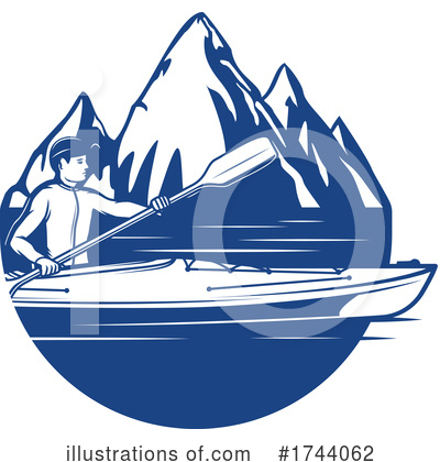 Kayaking Clipart #1744062 by Vector Tradition SM