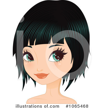 Bob Hairstyle Clipart #1065468 by Melisende Vector