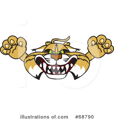 Royalty-Free (RF) Bobcat Character Clipart Illustration by Mascot Junction - Stock Sample #68790