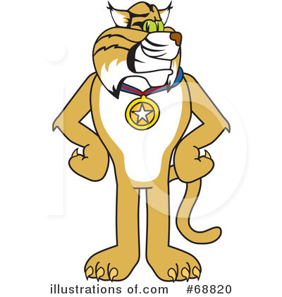 Royalty-Free (RF) Bobcat Character Clipart Illustration by Mascot Junction - Stock Sample #68820