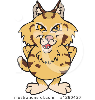 Royalty-Free (RF) Bobcat Clipart Illustration by Dennis Holmes Designs - Stock Sample #1280450