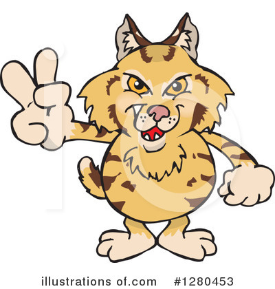 Royalty-Free (RF) Bobcat Clipart Illustration by Dennis Holmes Designs - Stock Sample #1280453