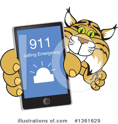 Royalty-Free (RF) Bobcat School Mascot Clipart Illustration by Mascot Junction - Stock Sample #1361629