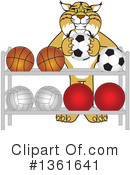 Bobcat School Mascot Clipart #1361641 by Mascot Junction