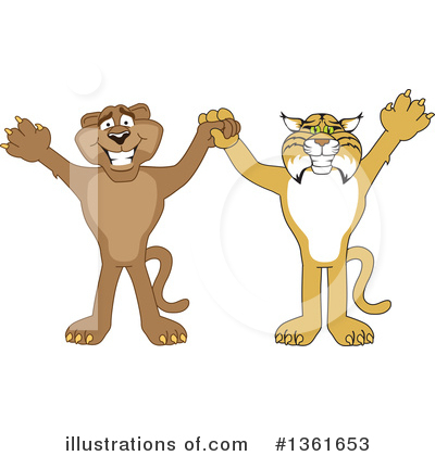 Royalty-Free (RF) Bobcat School Mascot Clipart Illustration by Mascot Junction - Stock Sample #1361653