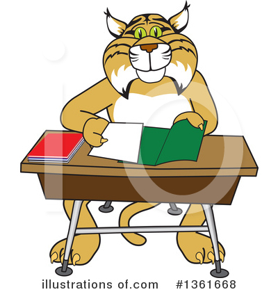 Bobcat Clipart #1361668 by Mascot Junction