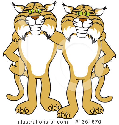 Royalty-Free (RF) Bobcat School Mascot Clipart Illustration by Mascot Junction - Stock Sample #1361670