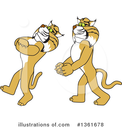 Royalty-Free (RF) Bobcat School Mascot Clipart Illustration by Mascot Junction - Stock Sample #1361678