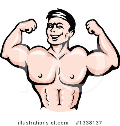Royalty-Free (RF) Bodybuilder Clipart Illustration by Vector Tradition SM - Stock Sample #1338137
