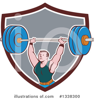 Royalty-Free (RF) Bodybuilder Clipart Illustration by patrimonio - Stock Sample #1338300