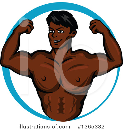Royalty-Free (RF) Bodybuilder Clipart Illustration by Vector Tradition SM - Stock Sample #1365382